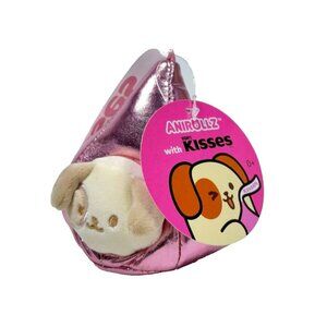Anirollz Puppiroll Dog Hershey Kisses 4" Plush Pink